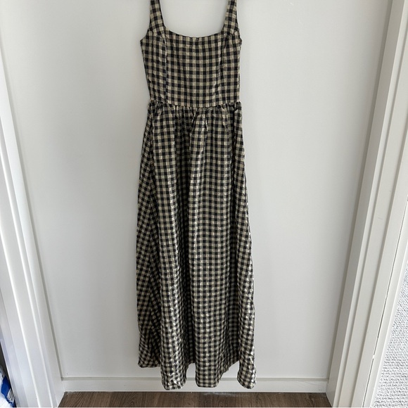 Princess Polly Black and Cream Checkered Maxi Dress - Picture 3 of 5